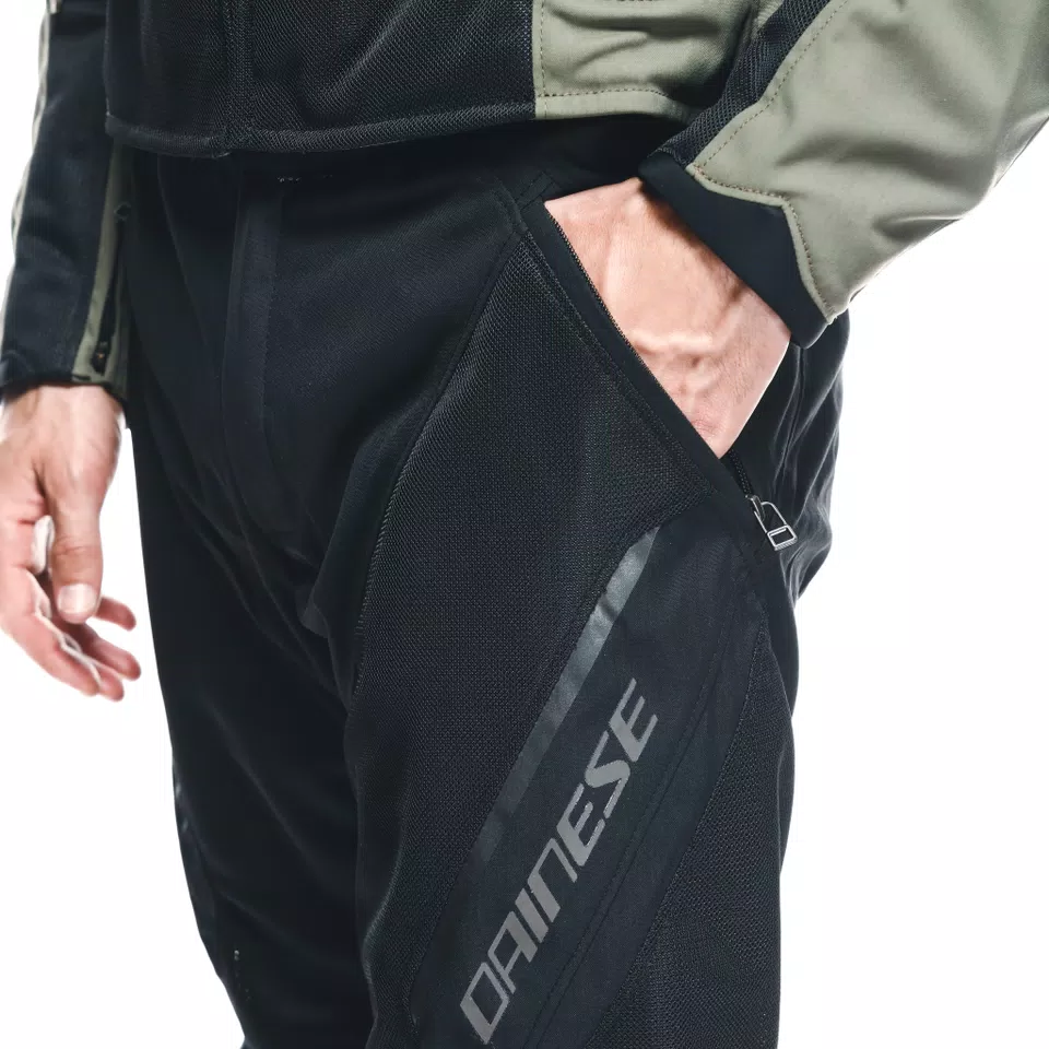 DRAKE 2 SUPER AIR - MEN'S SUMMER MOTORCYCLE PANTS IN FABRIC - BLACK/BLACK - 9
