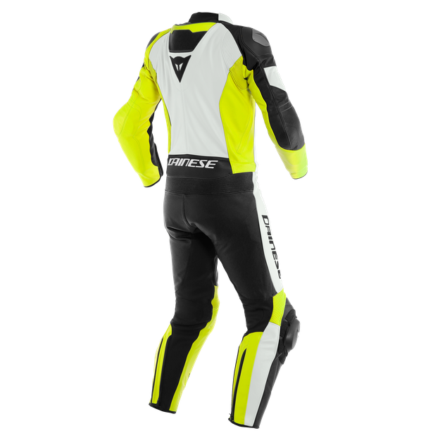 mistel-2pcs-leather-suit-white-fluo-yellow-black image number 1