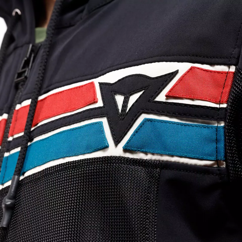 VINTEDGE AIR TEX - MEN'S SUMMER MESH MOTORCYCLE JACKET - BLACK/BLUE/RED - 6