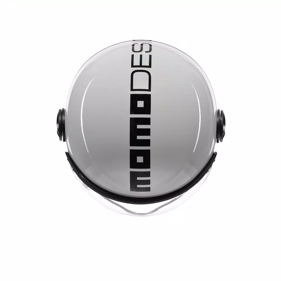 MOMODESIGN FGTR CLASSIC BIANCO LUCIDO / NERO - CASCO JET CON VISIERA E2206 -  - 6