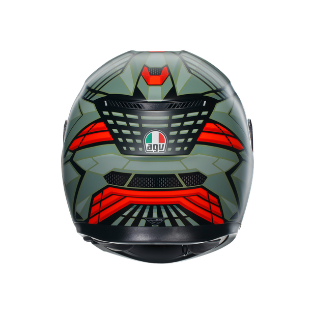 Agv K3 E2206 Striga Helmet Matt Black Grey Red