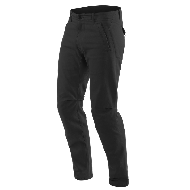 chinos-pantaloni-moto-in-tessuto-uomo-black image number 0