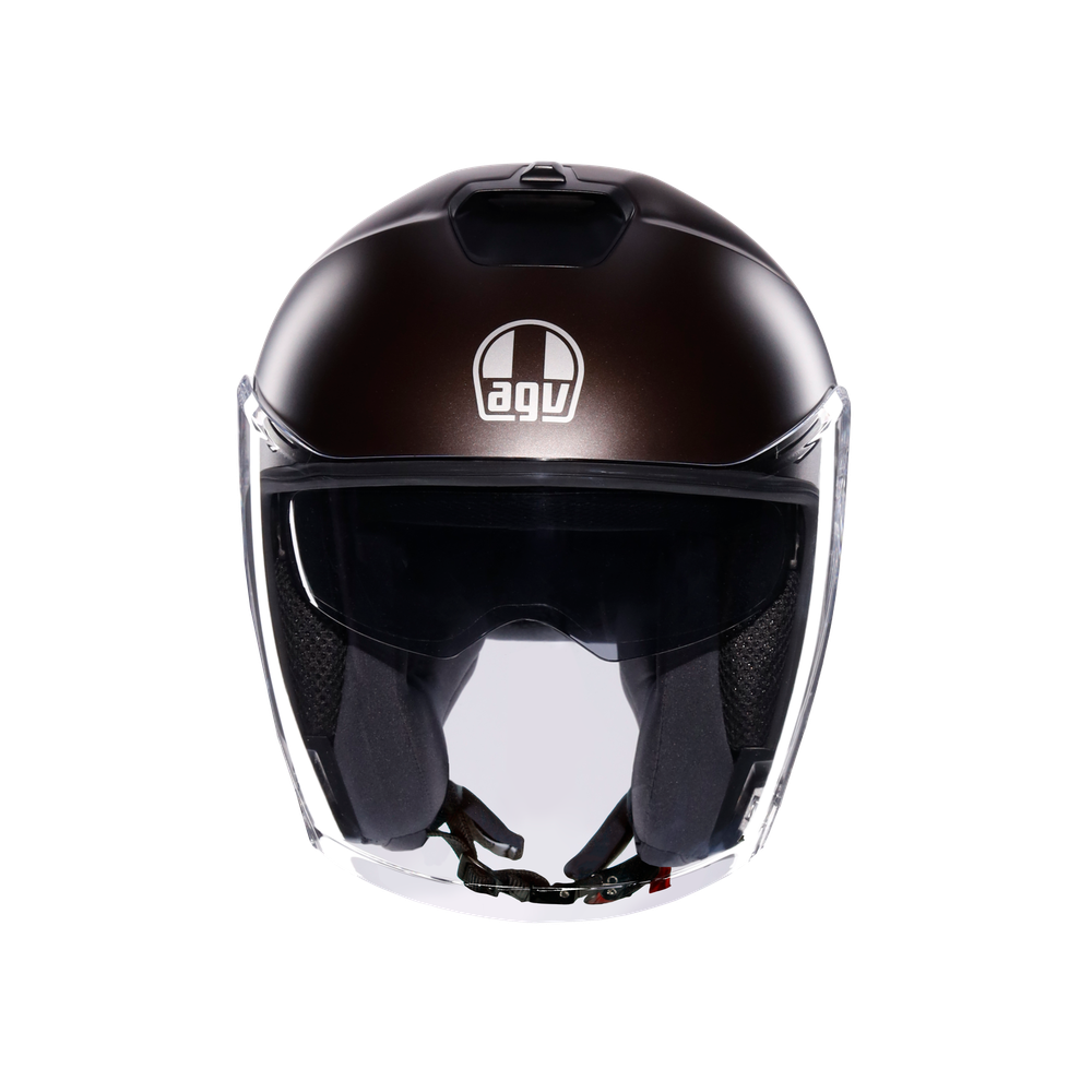 irides-mono-matt-pregiato-bronze-casco-moto-jet-e2206 image number 1