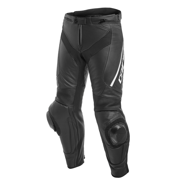 delta-3-pantaloni-moto-conformati-in-pelle-uomo-black-black-white image number 0