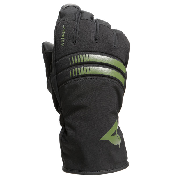 Guanti Da Moto Dainese Plaza 3 Black/Green Touring Gloves Impermeabili  Invernali D-Dry