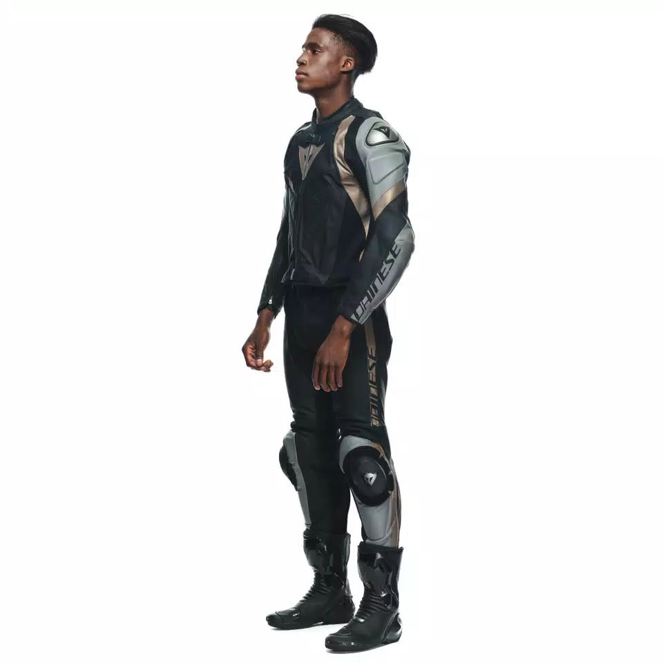 AVRO 4 LEATHER 2PCS SUIT - BLACK-MATT/CHARCOAL-GRAY/TIBETAN-PLATINUM - 4