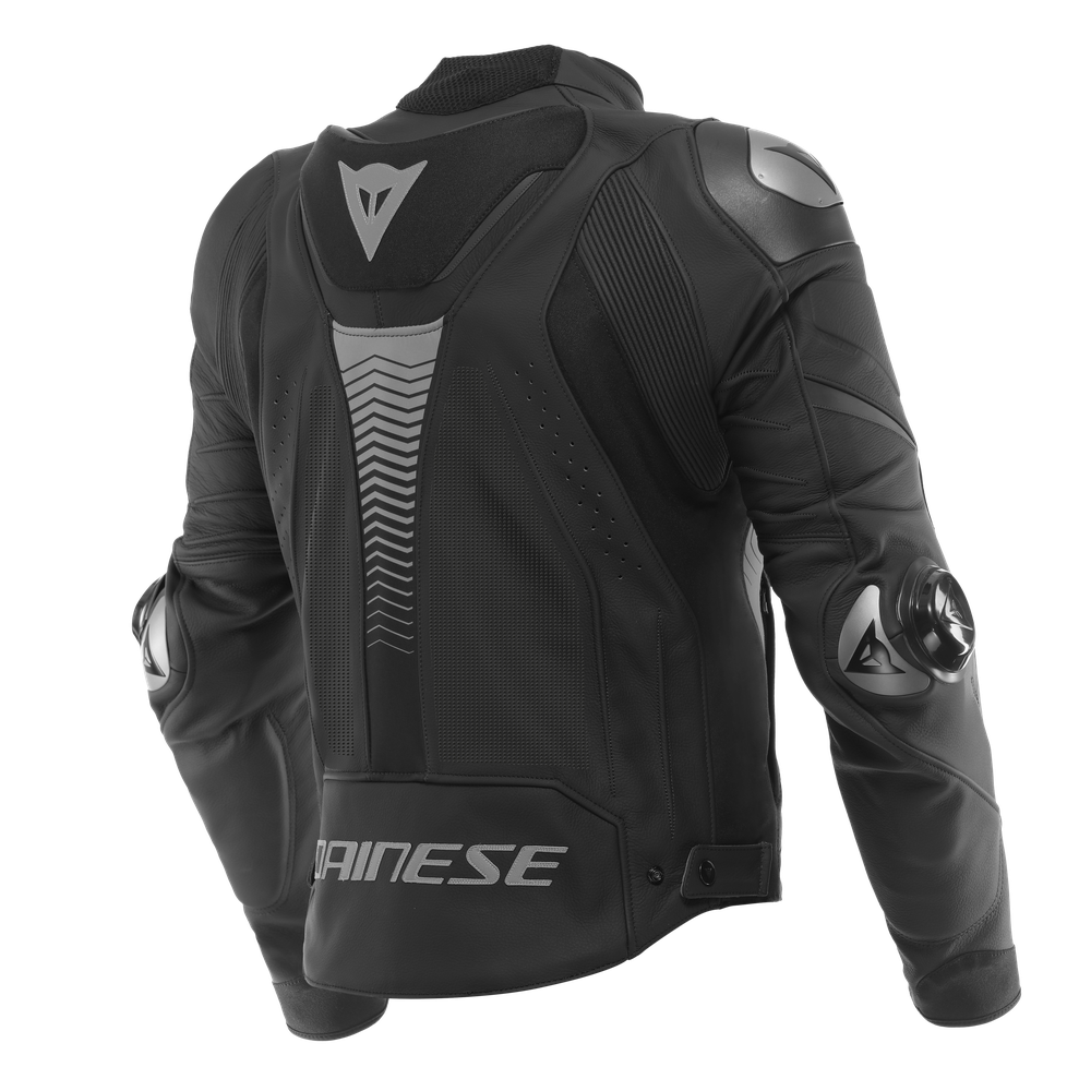 super-speed-4-chaqueta-de-moto-de-cuero-perforado-hombre-black-matt-charcoal-gray image number 1