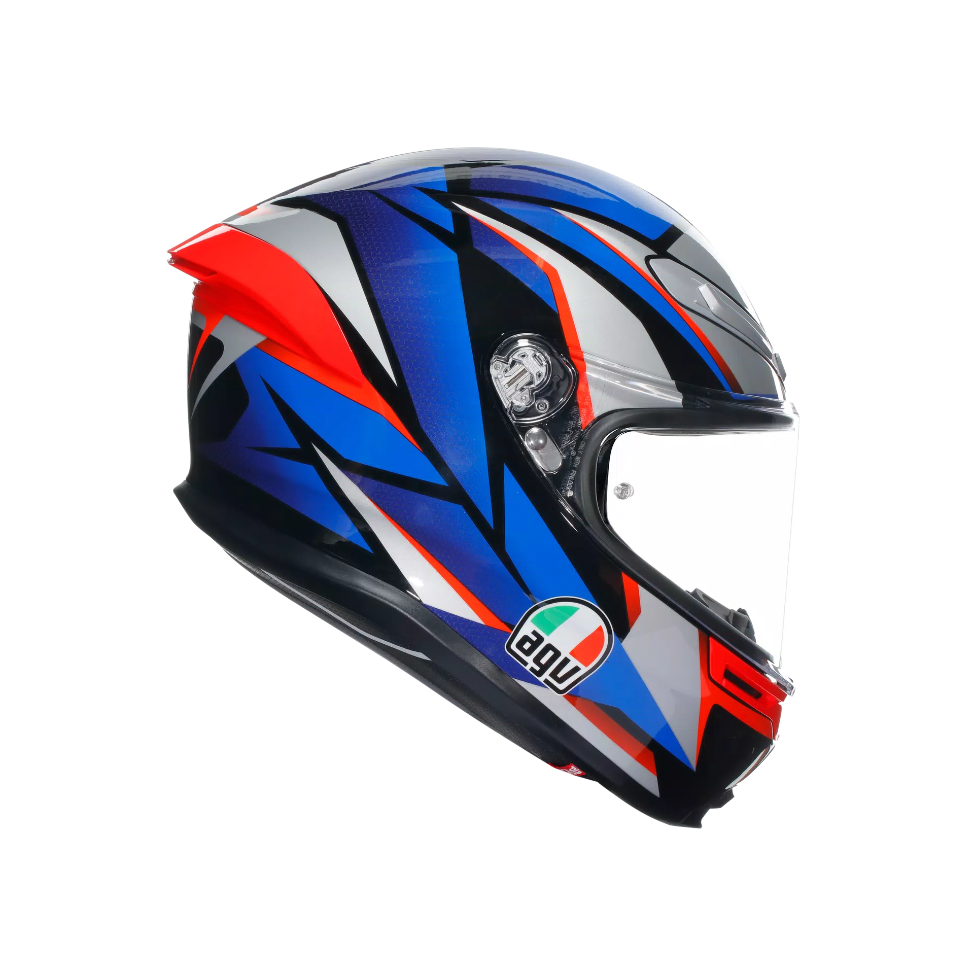 K6 S SLASHCUT BLACK/BLUE/RED - MOTORBIKE FULL FACE HELMET DOT (E2206)