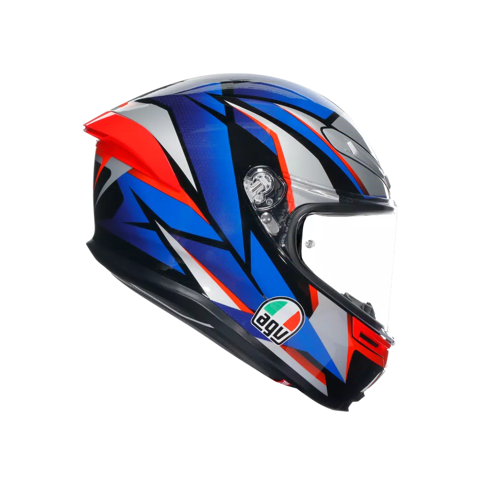 K6 S SLASHCUT BLACK/BLUE/RED - MOTORBIKE FULL FACE HELMET DOT (E2206) -  - 3