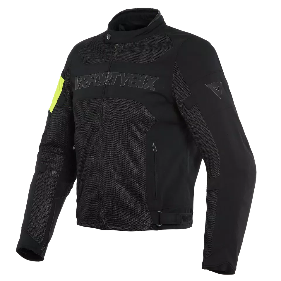 VR46 GRID AIR TEX JACKET - BLACK/FLUO-YELLOW - 1