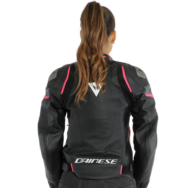 racing-3-d-air-lady-leather-jacket-black-anthracite-fuchsia image number 12