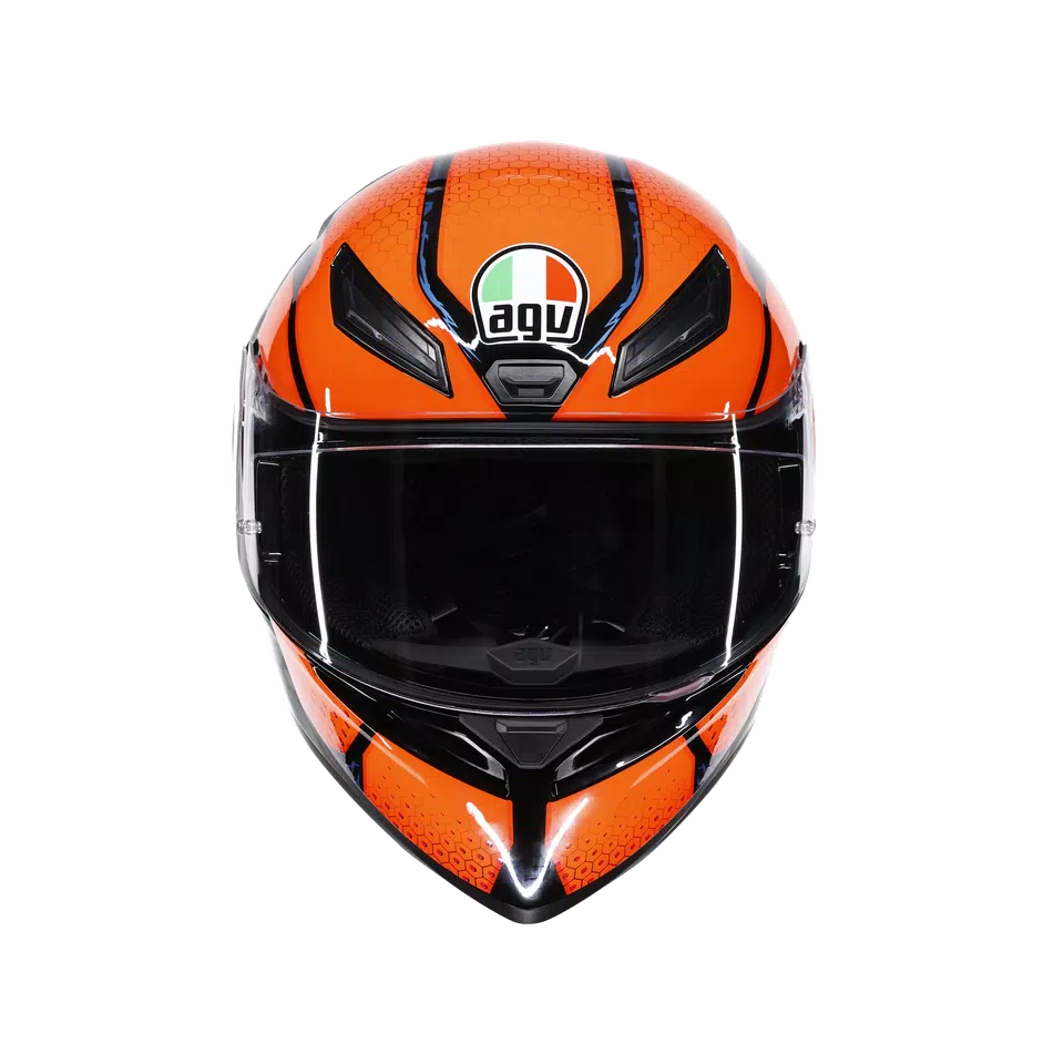 K1 S SPEEDARMOR BLACK/ORANGE/BLUE - MOTORBIKE FULL FACE HELMET DOT (E2206) -  - 2