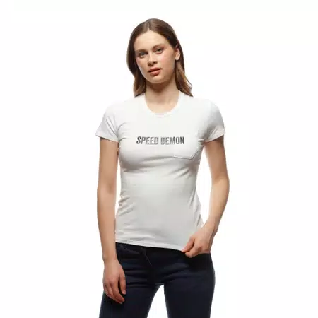 DEMON POCKET - WOMEN'S T-SHIRT - BLANC DE BLANC - 5