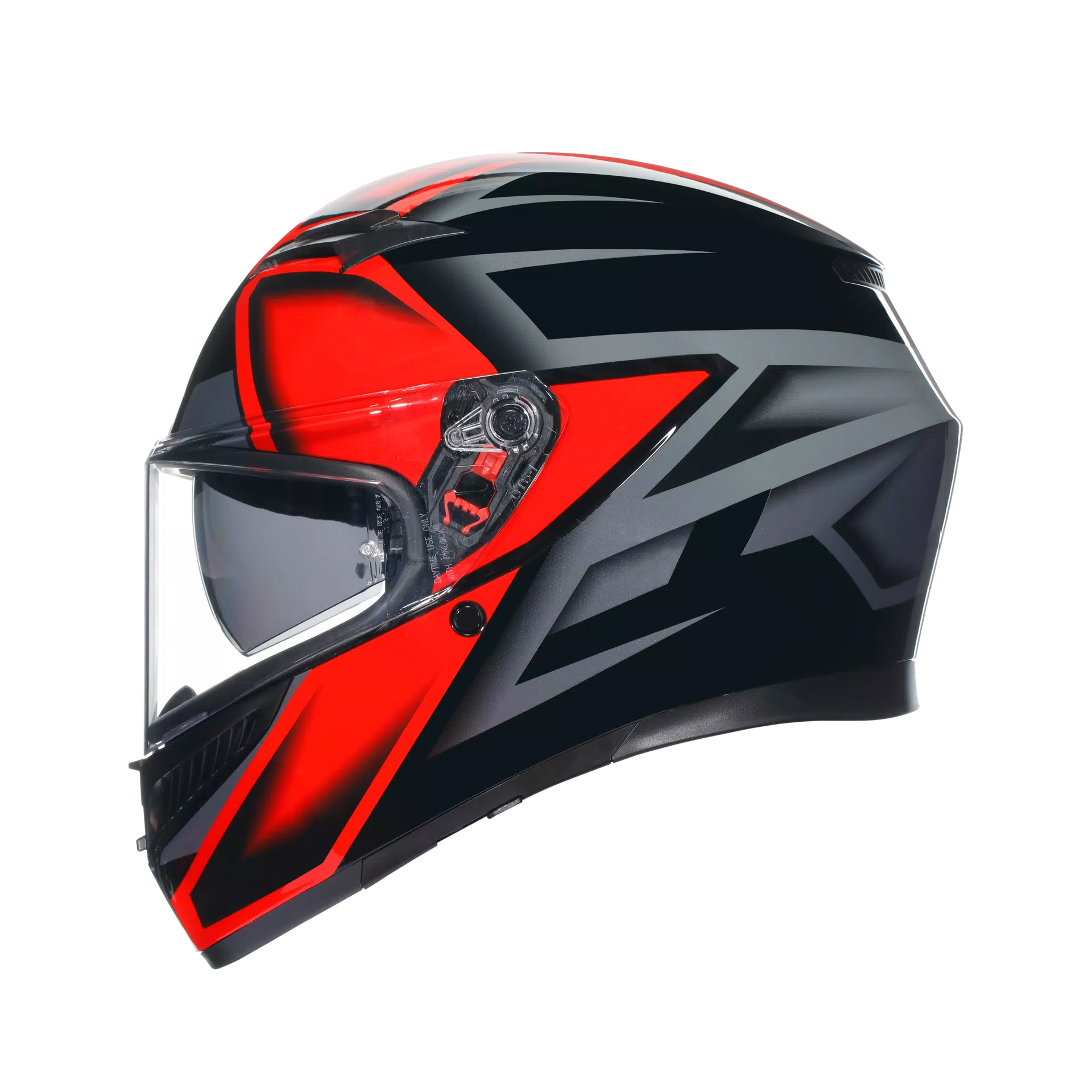 K3 COMPOUND BLACK/RED - MOTORBIKE FULL FACE HELMET E2206