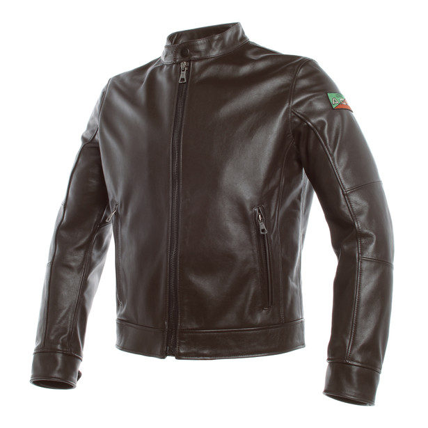 Agv 1947 Leather Jacket: leather motorcycle jacket - Dainese