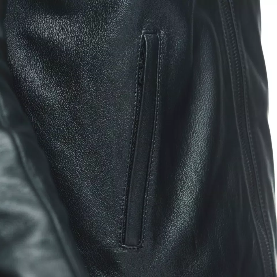 MIKE 3 - GIACCA MOTO IN PELLE UOMO - BLACK - 13
