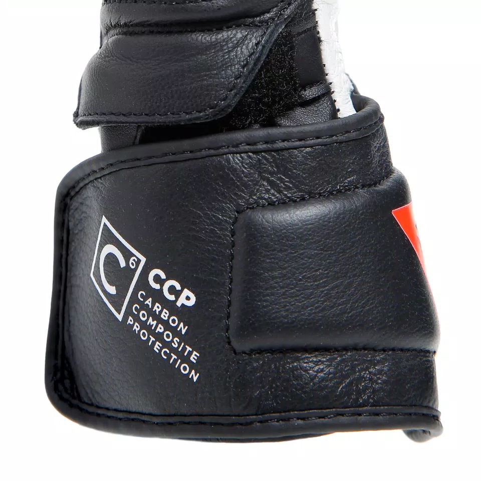 CARBON 4 LONG LADY LEATHER GLOVES - BLACK/WHITE/FLUO-RED - 12