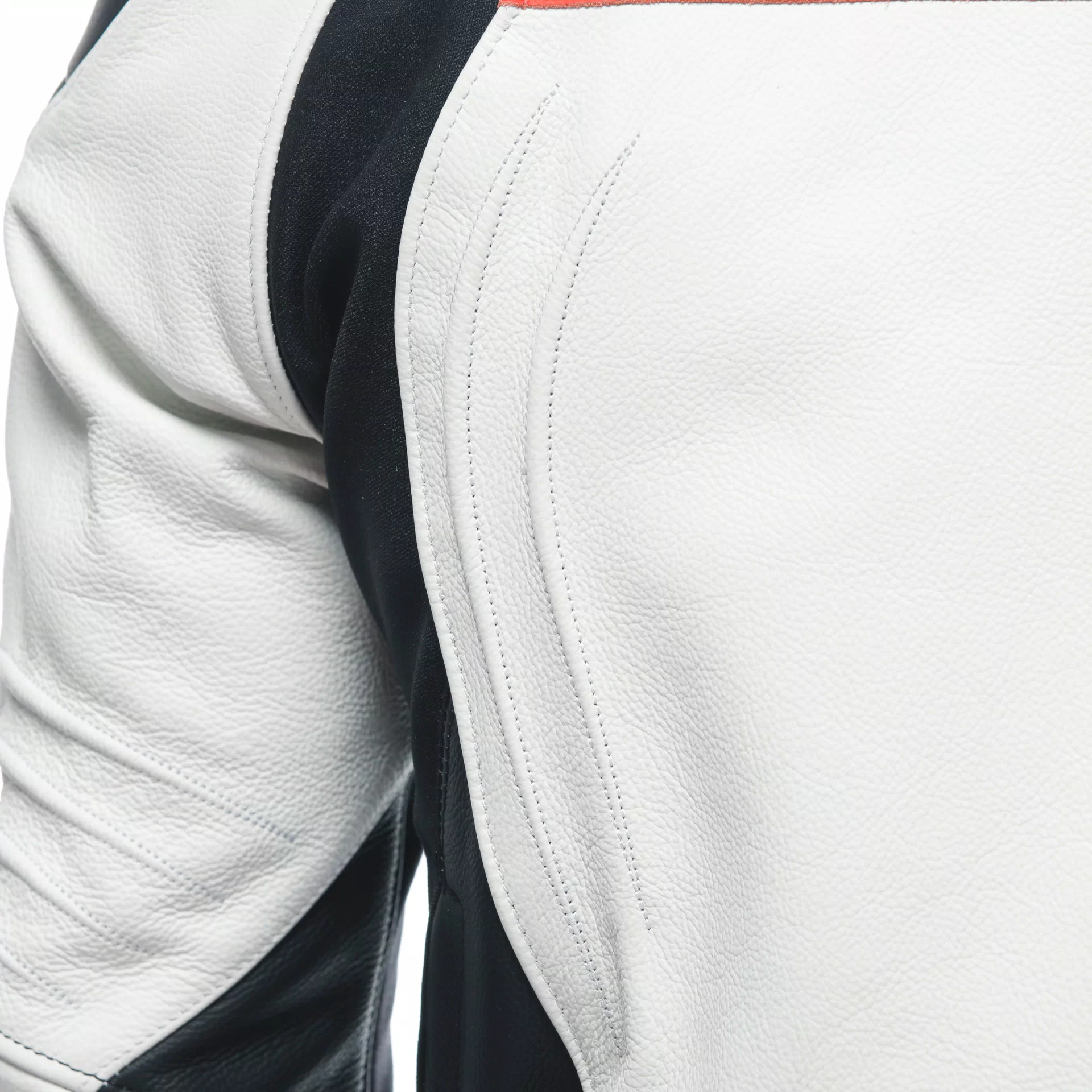 RACING 4 LEATHER JACKET WHITE BLACK Dainese