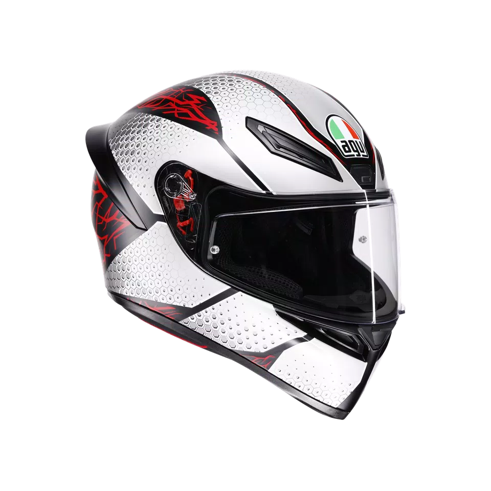 K1 S SPEEDARMOR MATT BLACK/GREY/RED - MOTORBIKE FULL FACE HELMET DOT (E2206) -  - 1