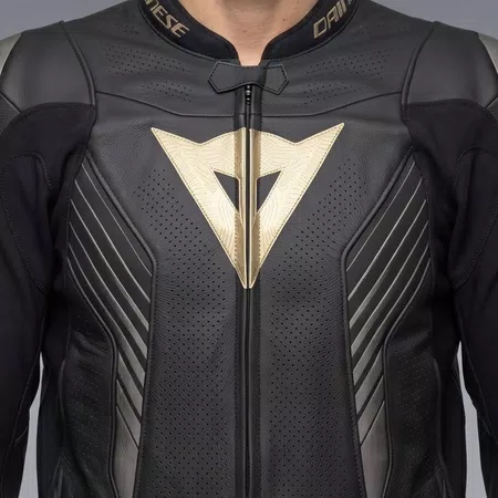 SUPER SPEED 5 LEATHER JACKET PERF. - BLACK/BLACK/GOLD - 5