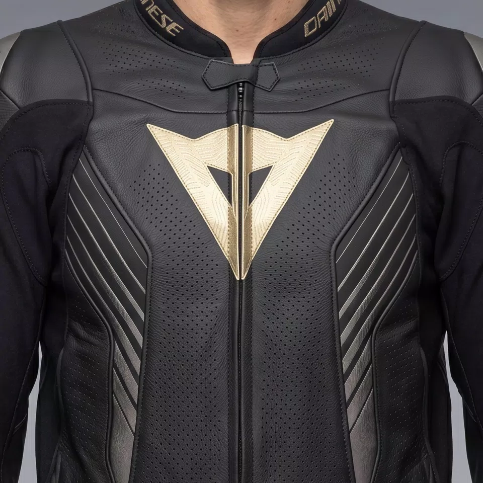 SUPER SPEED 5 LEATHER JACKET PERF. - BLACK/BLACK/GOLD - 5