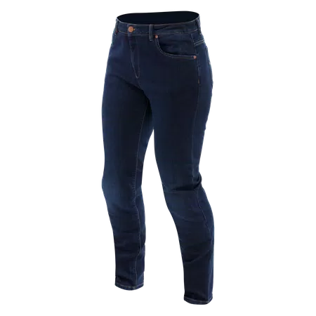 5-POCKET DENIM - SLIM CURVY DAMES MOTORFIETSJEANS KORT - DEEP-BLUE - 1
