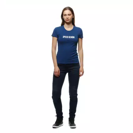 DEMON POCKET T-SHIRT WMN - NAVY PEONY - 3