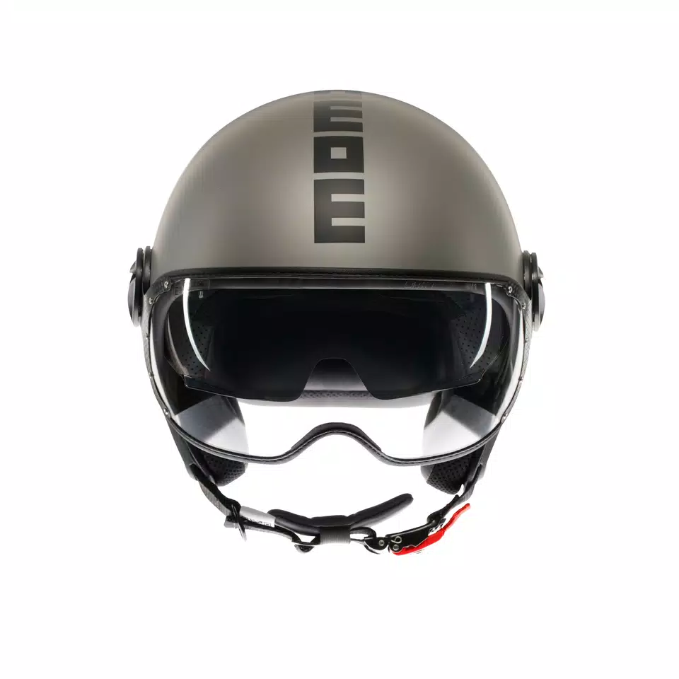 MOMODESIGN FGTR EVO MATE TITANIO / NEGRO - CASCO JET CON VISERA DOBLE E2206 -  - 2