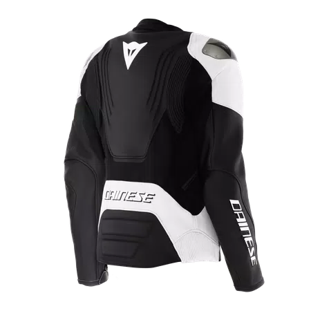 RACING 5 - WOMEN'S LEATHER MOTORCYCLE JACKET - BLACK/WHITE - 2