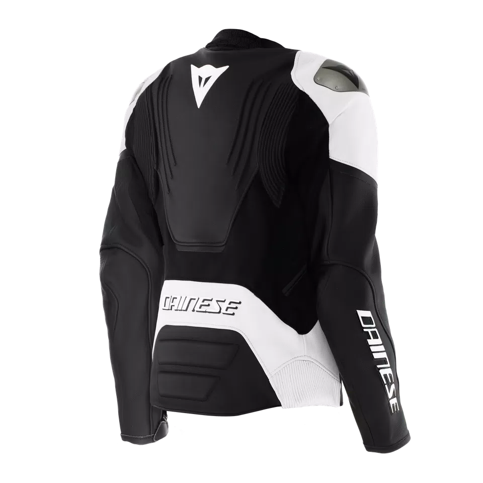 RACING 5 - WOMEN'S LEATHER MOTORCYCLE JACKET - BLACK/WHITE - 2
