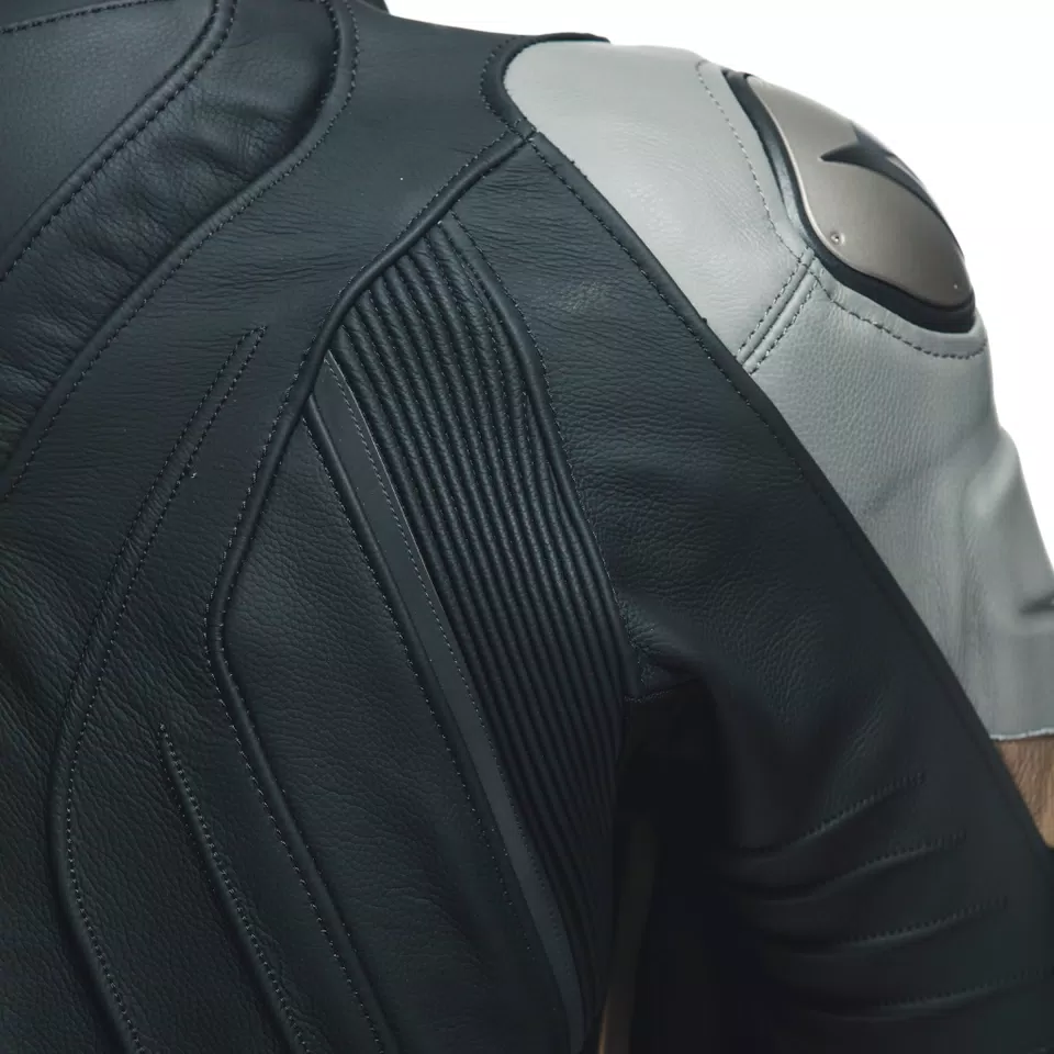 AVRO 4 LEATHER 2PCS SUIT - BLACK-MATT/CHARCOAL-GRAY/TIBETAN-PLATINUM - 12