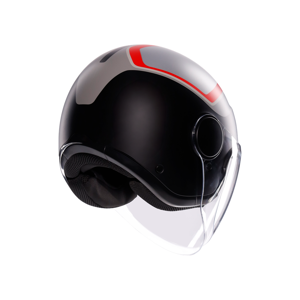 eteres-scaglieri-matt-grey-red-casco-moto-jet-e2206 image number 5