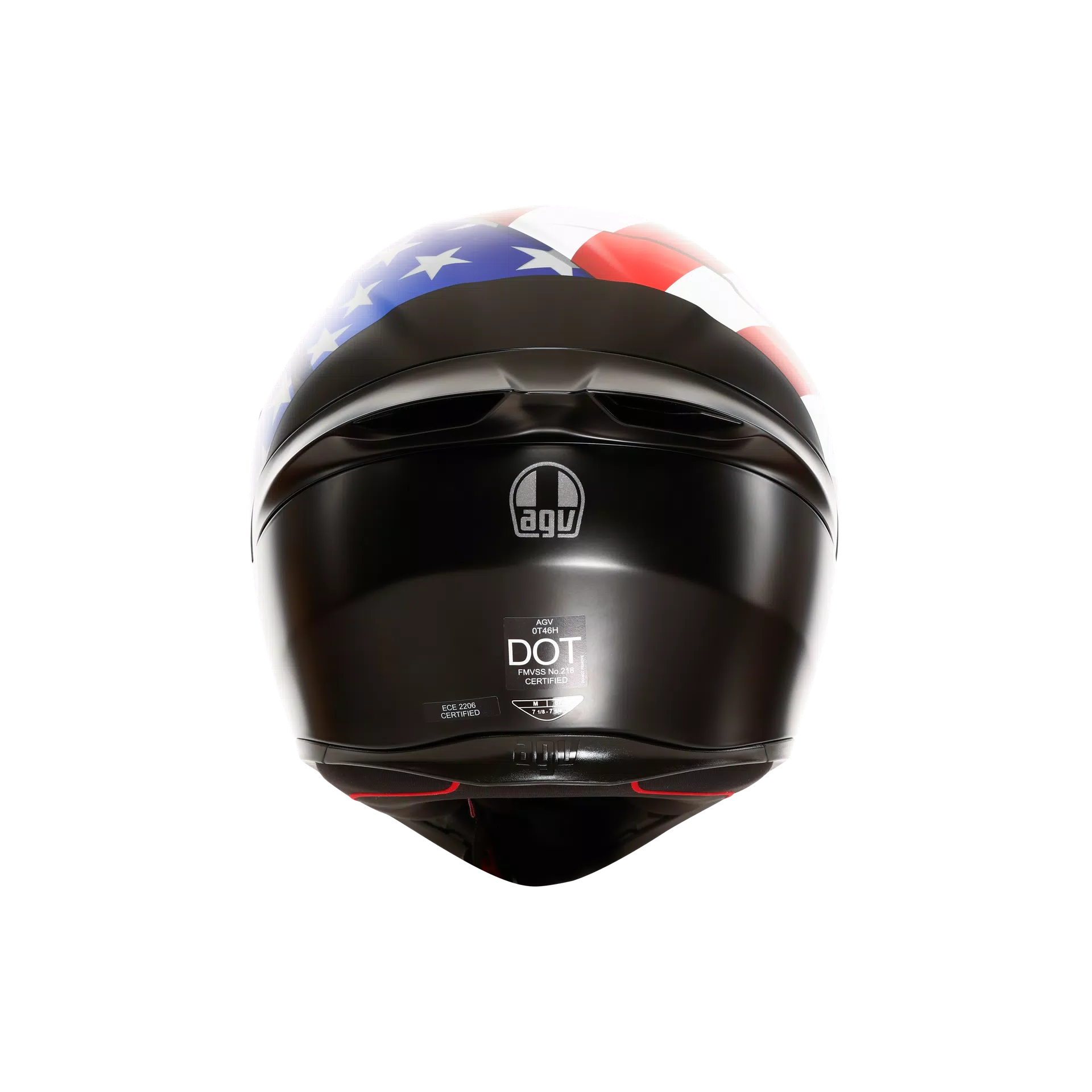 K1 S US FLAG MATT BLACK/RED/BLUE - MOTORBIKE FULL FACE HELMET DOT (E2206)