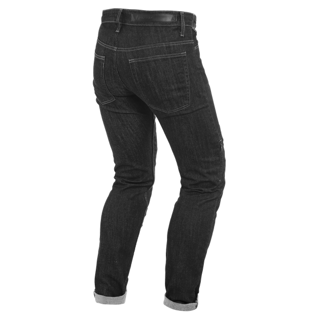 DENIM SLIM TEX PANTS BLACK- Pantaloni