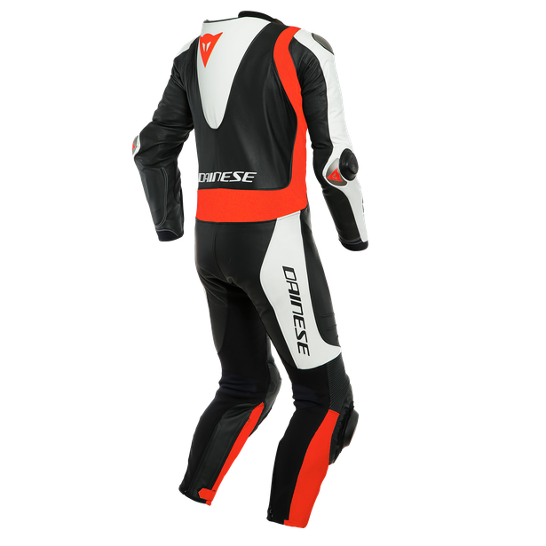 laguna-seca-5-1pc-leather-suit-perf-black-white-fluo-red image number 1