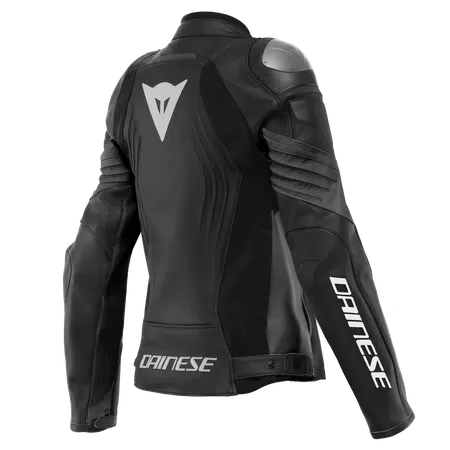 RACING 4 - WOMEN'S MOTORCYCLE LEATHER JACKET - BLACK/BLACK - 2
