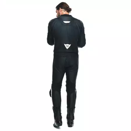 AVRO 4 - MEN'S 2-PIECE MOTORCYCLE LEATHER SUIT - BLACK-MATT/BLACK-MATT/WHITE - 5