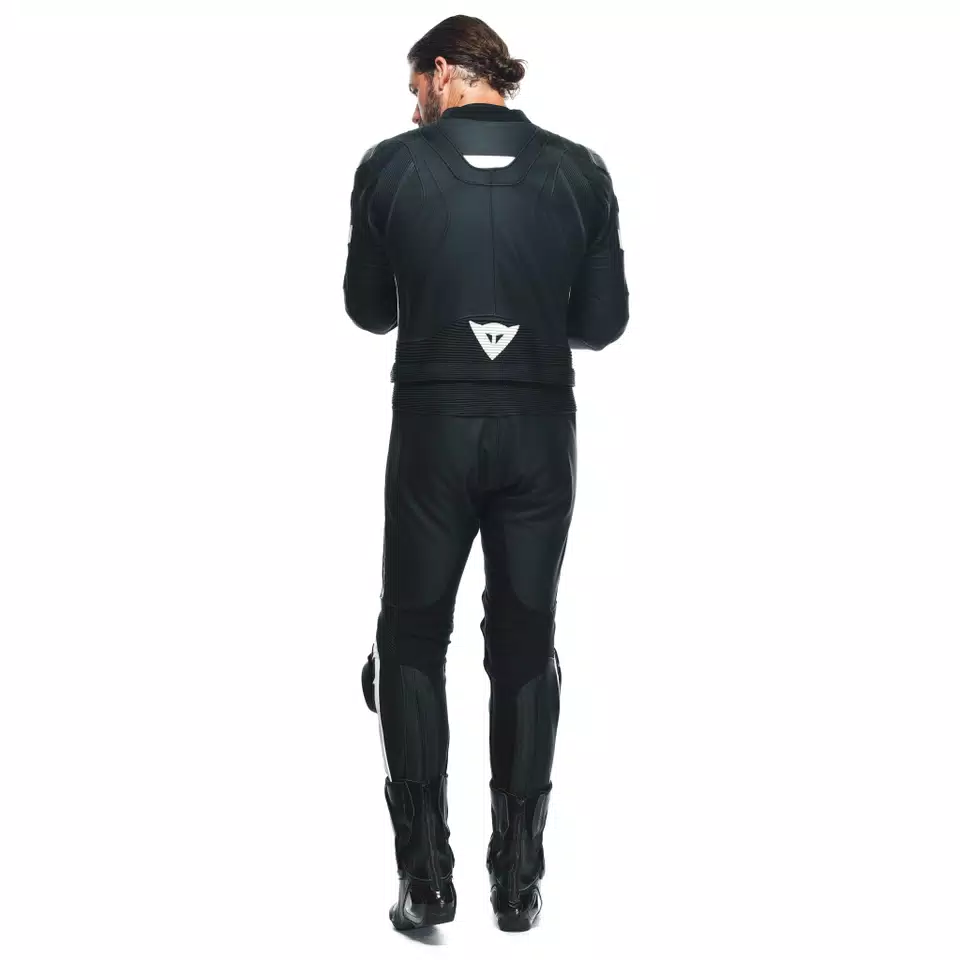 AVRO 4 - MEN'S 2-PIECE MOTORCYCLE LEATHER SUIT - BLACK-MATT/BLACK-MATT/WHITE - 5