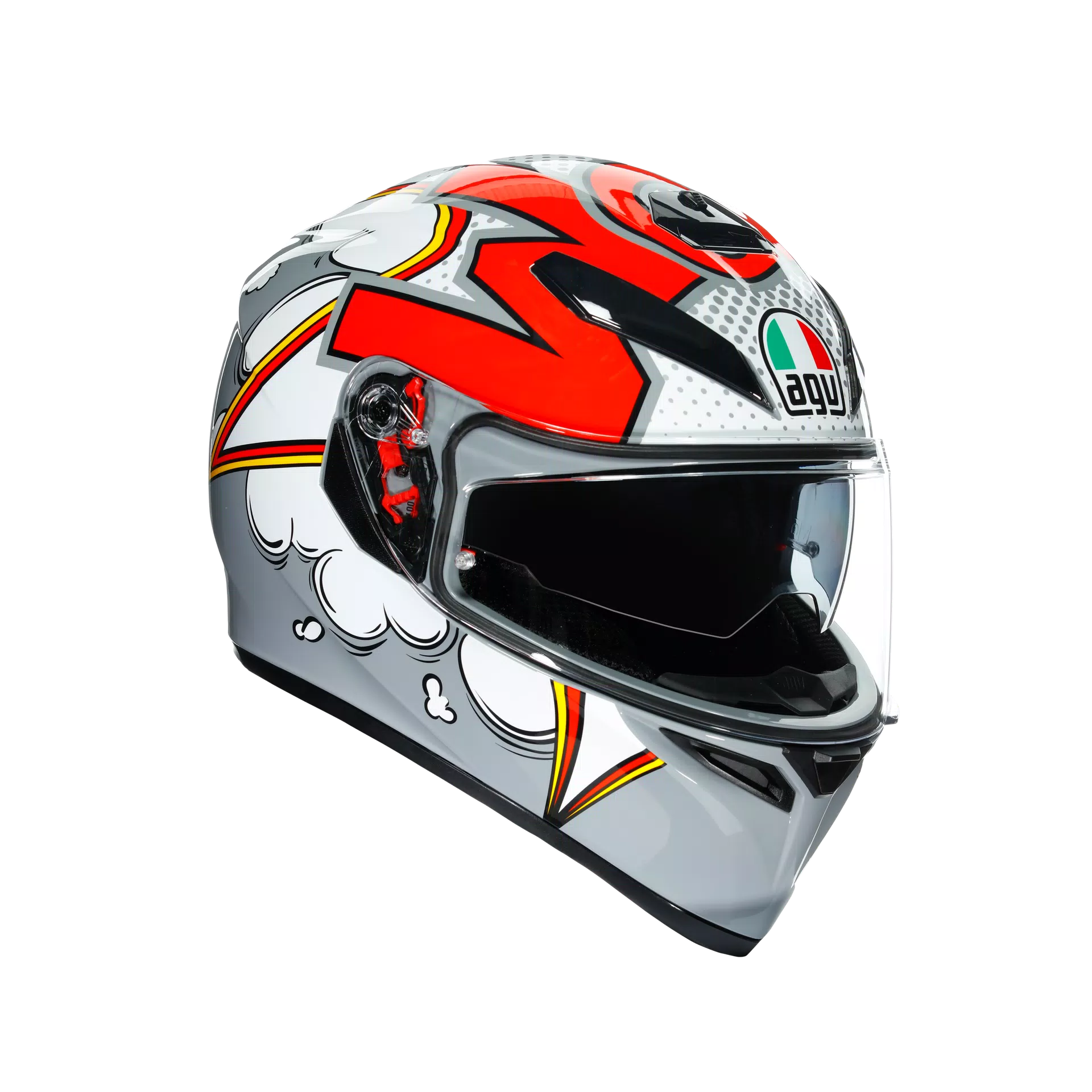 K3 SV MULTI ECE DOT - BUBBLE GREY/WHITE/RED | AGV