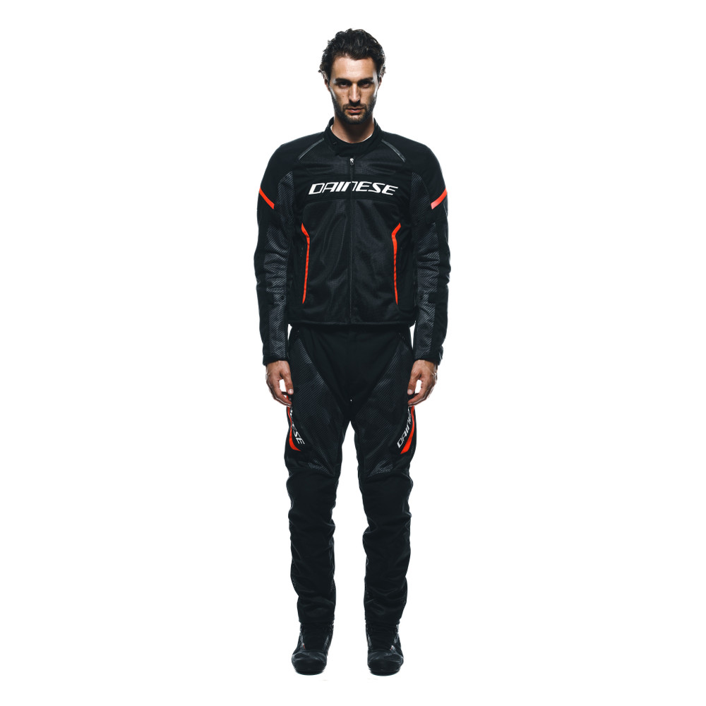 drake-2-super-air-pantaloni-moto-estivi-in-tessuto-uomo-black-anthracite-red-fluo image number 2