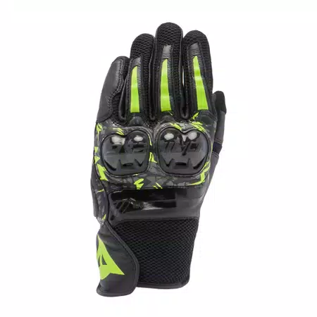 MIG 3 - UNISEX MOTORCYCLE LEATHER GLOVES - BLACK/ANTHRACITE/YELLOW-FLUO - 1