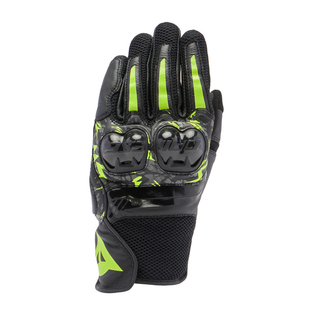 mig-3-unisex-leather-gloves-black-anthracite-yellow-fluo image number 0