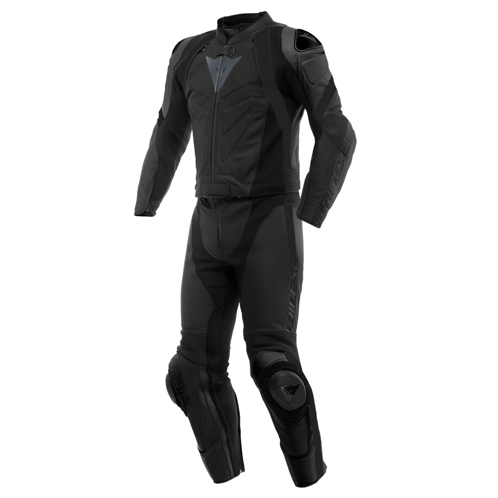 sport-2-pcs-leather-suit-black-matt-anthracite image number 0