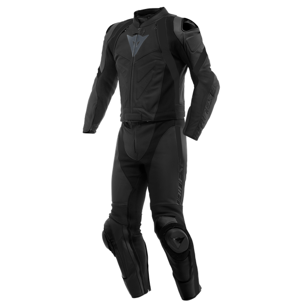 sport-2-pcs-leather-suit-black-matt-anthracite image number 0
