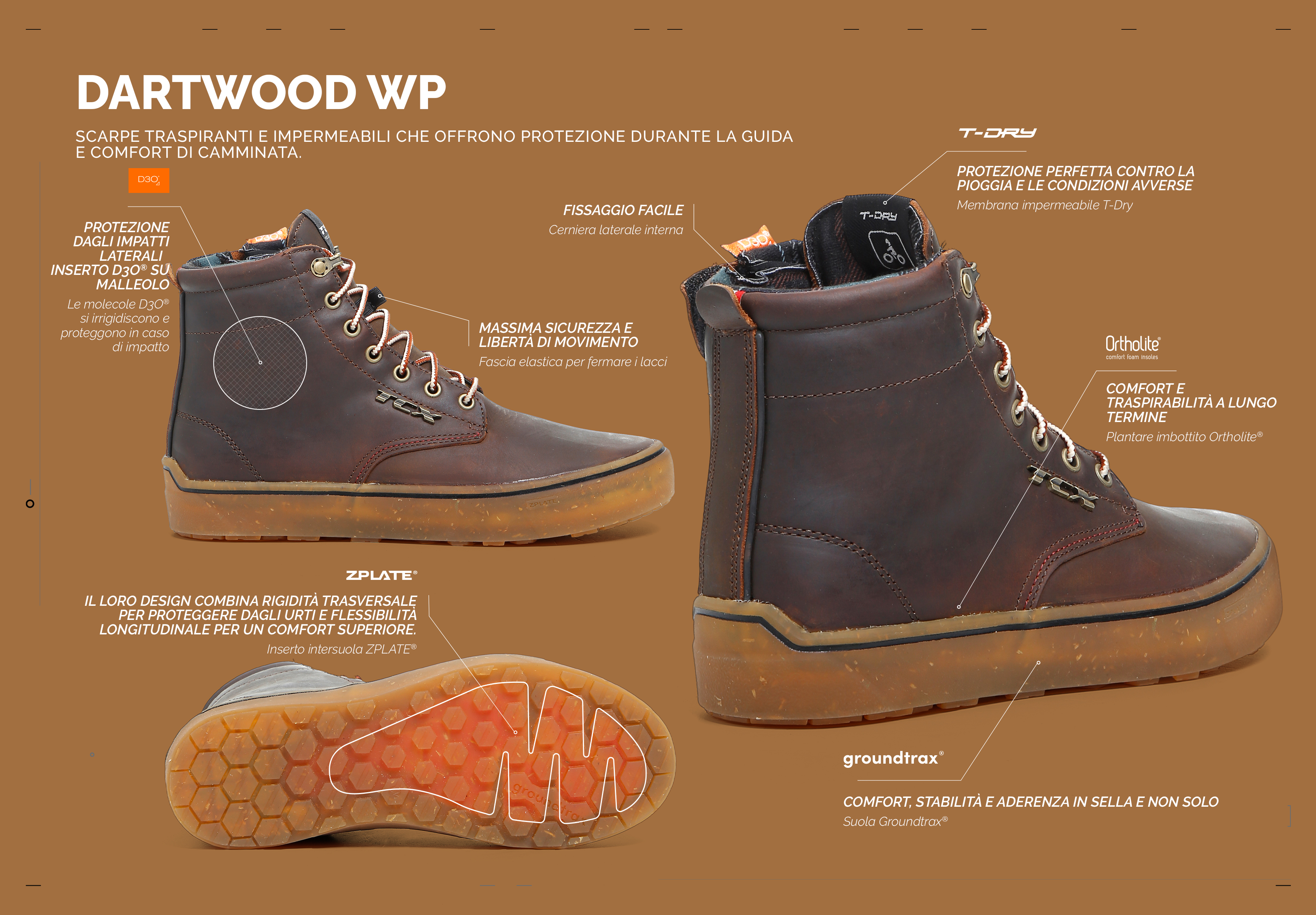 SCARPE MOTO TCX DARTWOOD WP SHOES