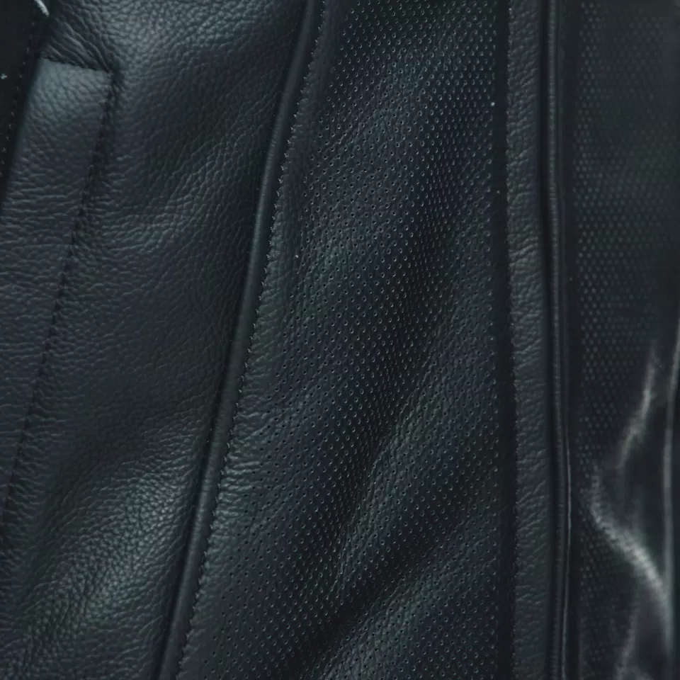 RACING 4 - MEN'S MOTORCYCLE PERFORATED LEATHER JACKET - BLACK/CHARCOAL-GRAY - 12