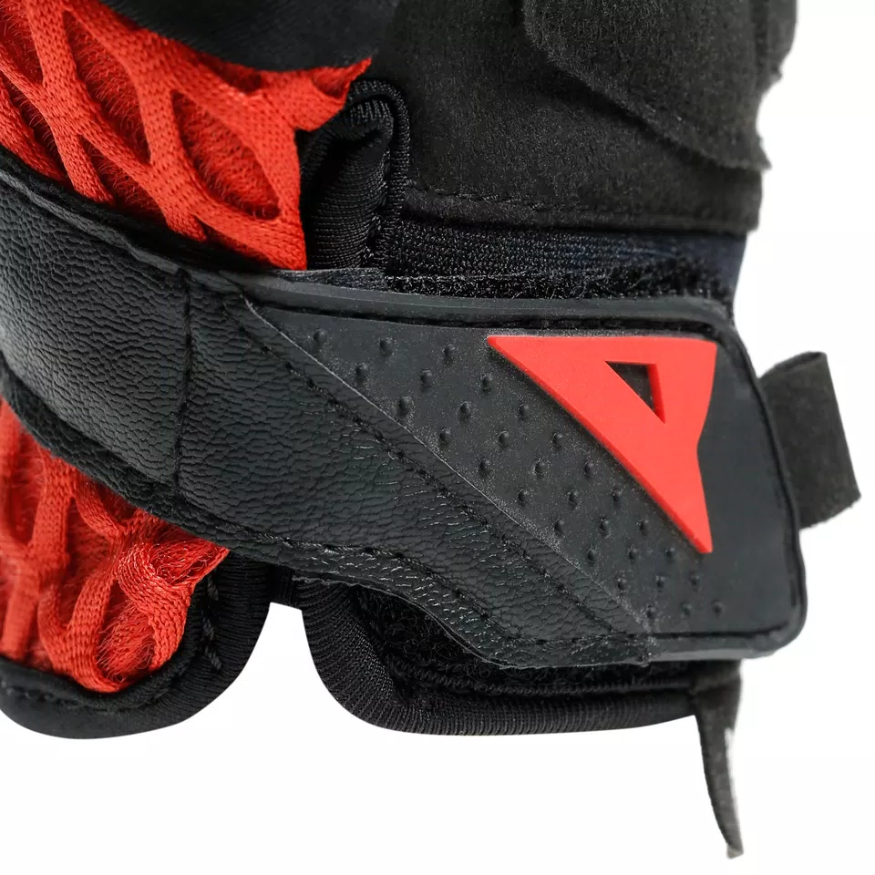AIR-MAZE - UNISEX MOTORCYCLE TEXTILE SUMMER GLOVES - BLACK/RED - 8