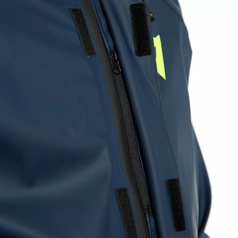 STORM 2 - UNISEX MOTORCYCLE RAIN JACKET - BLACK-IRIS/FLUO-YELLOW - 10