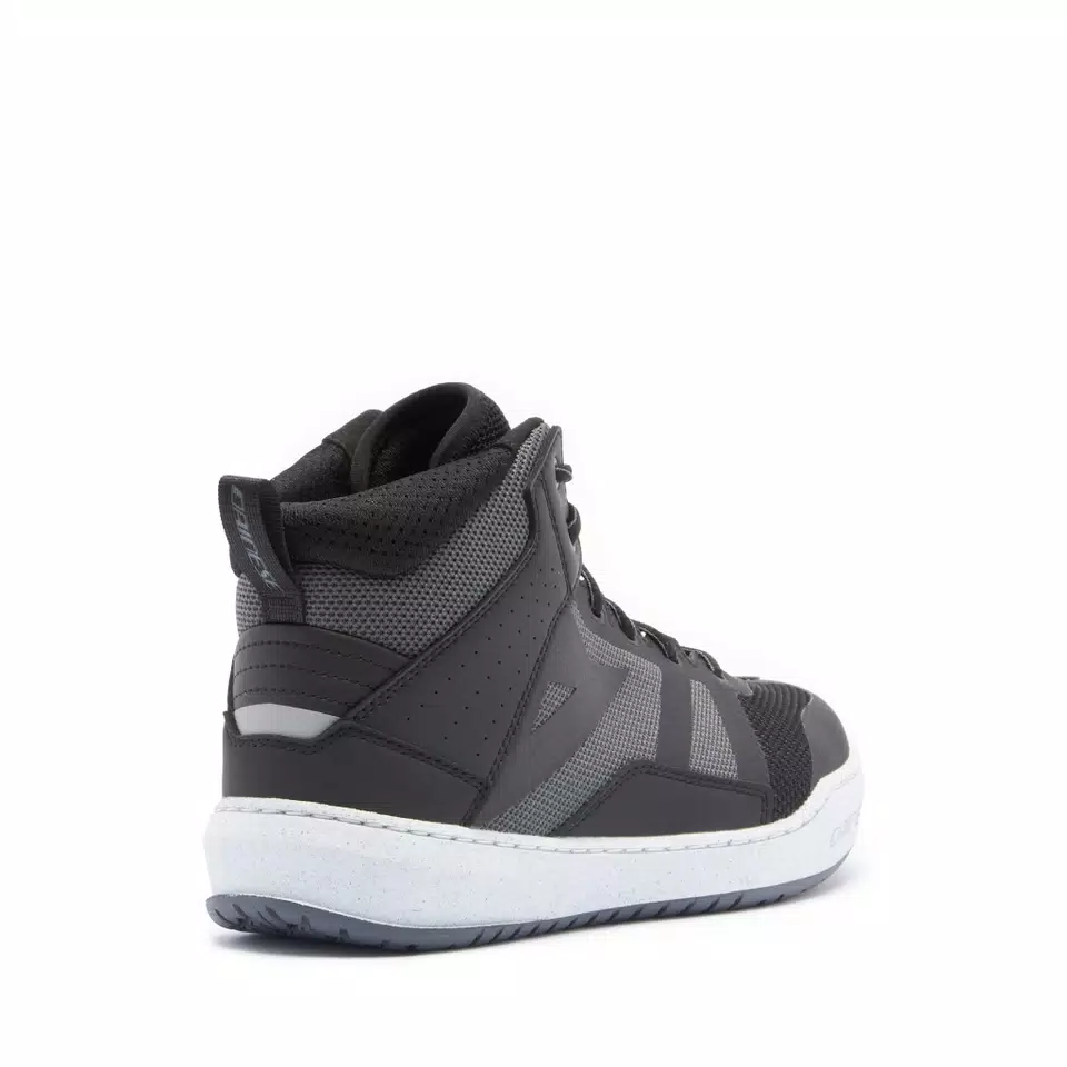SUBURB AIR - MEN'S SUMMER MOTORCYCLE SHOES IN FABRIC - BLACK/WHITE/IRON-GATE - 3