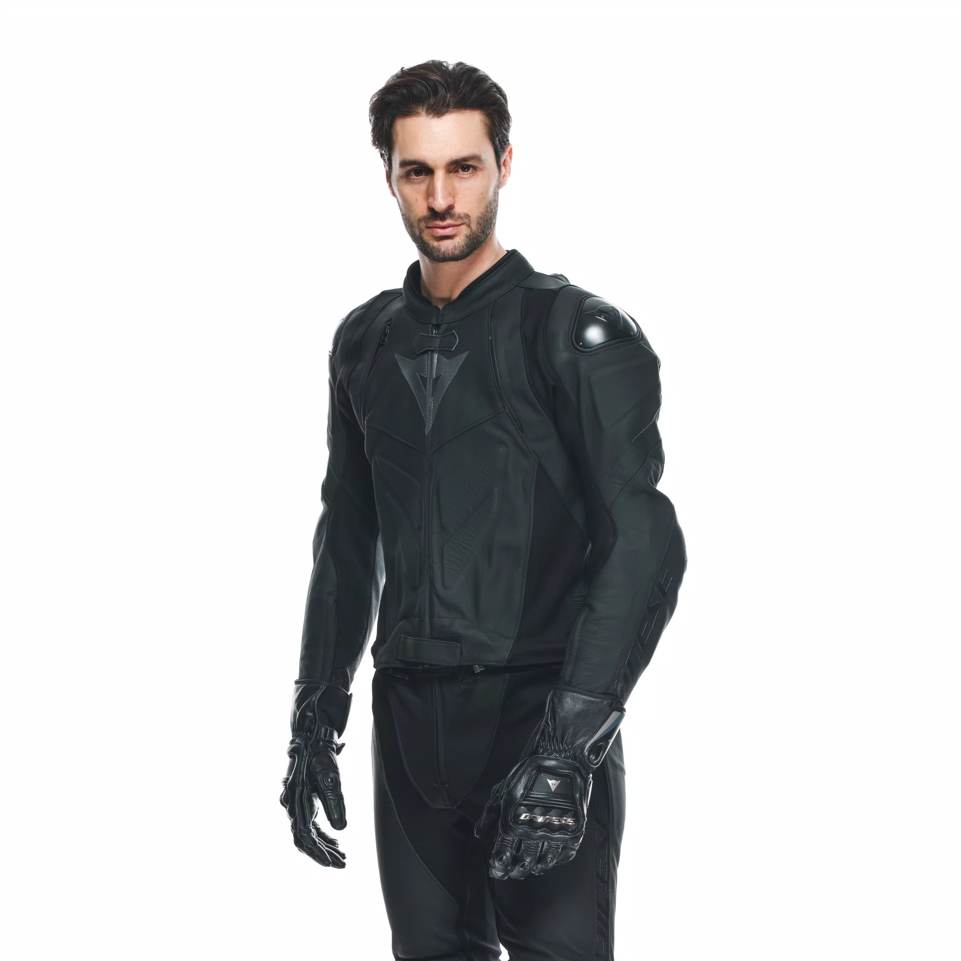 SPORT 2 PCS LEATHER SUIT BLACK MATT ANTHRACITE Dainese
